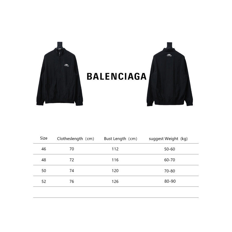  Balenciaga BLCG catwalk style 3B embroidered all black sports suit jacket