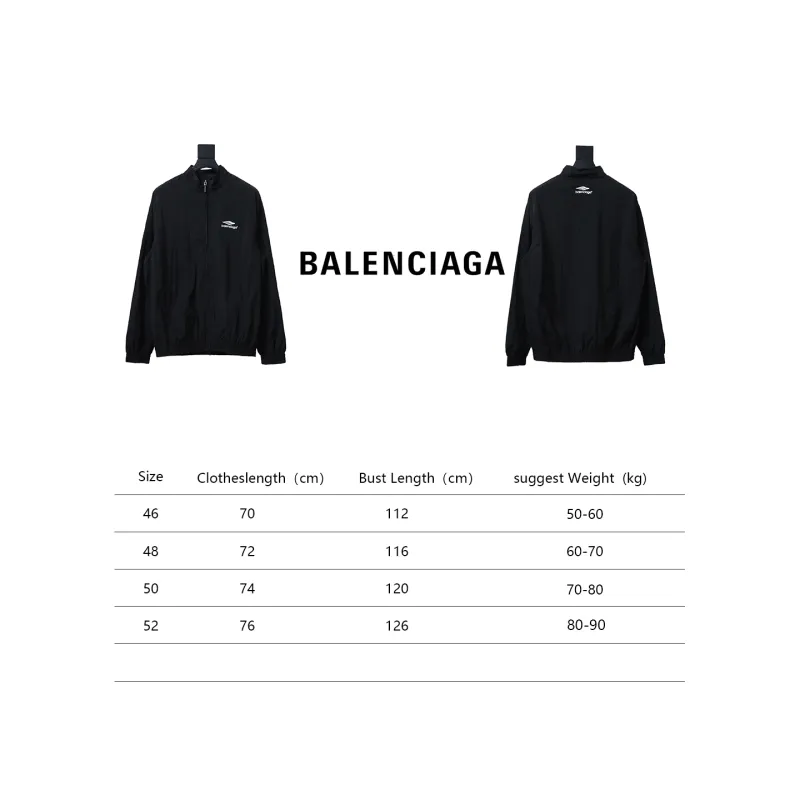 Balenciaga BLCG catwalk style 3B embroidered all black sports suit jacket