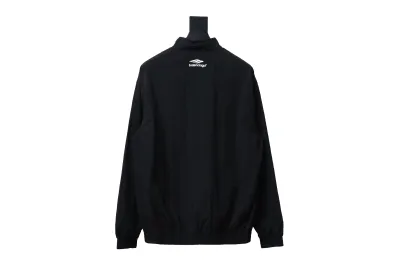  Balenciaga BLCG catwalk style 3B embroidered all black sports suit jacket 02