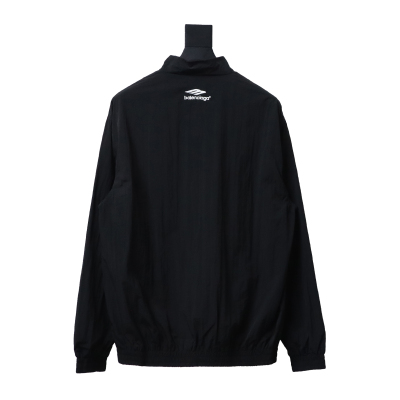  Balenciaga BLCG catwalk style 3B embroidered all black sports suit jacket 02