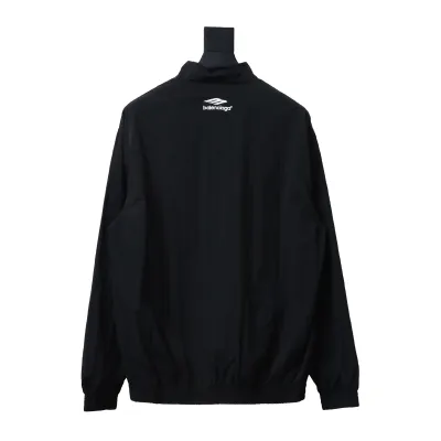 Balenciaga BLCG catwalk style 3B embroidered all black sports suit jacket 02