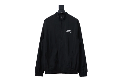  Balenciaga BLCG catwalk style 3B embroidered all black sports suit jacket 01