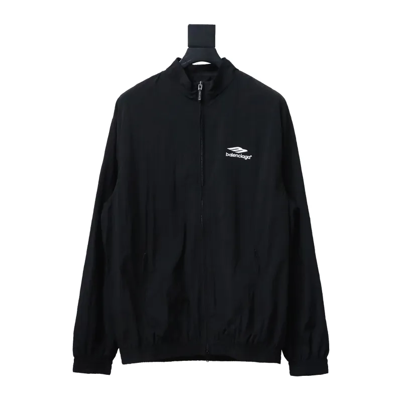 Balenciaga BLCG catwalk style 3B embroidered all black sports suit jacket