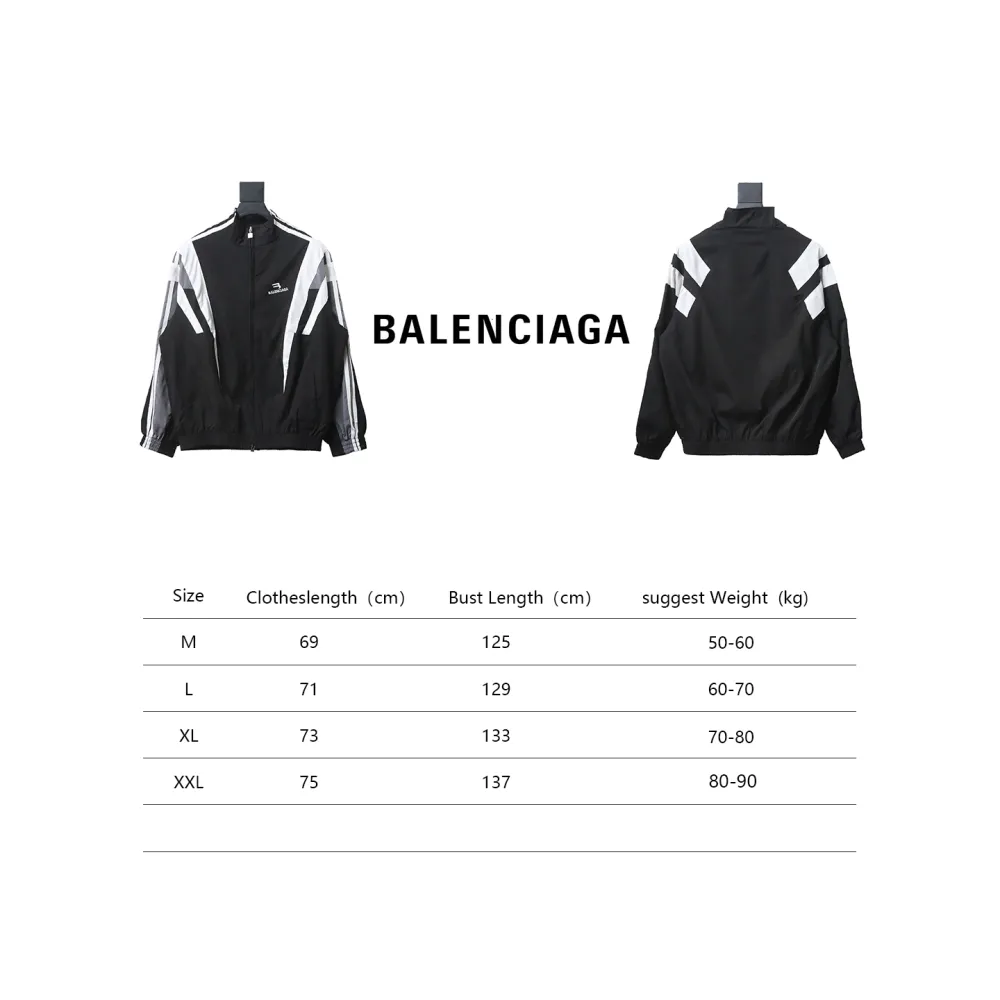 Balenciaga BLCG fire double hook embroidery color matching suit jacket