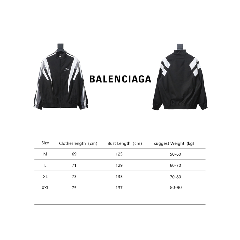  Balenciaga BLCG fire double hook embroidery color matching suit jacket