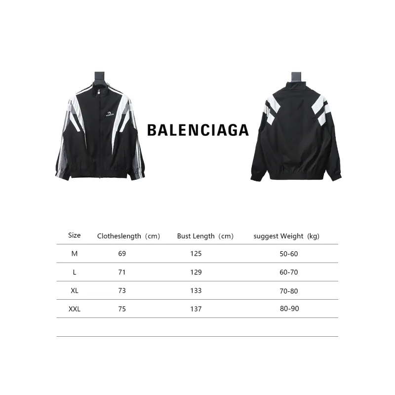 Balenciaga BLCG fire double hook embroidery color matching suit jacket