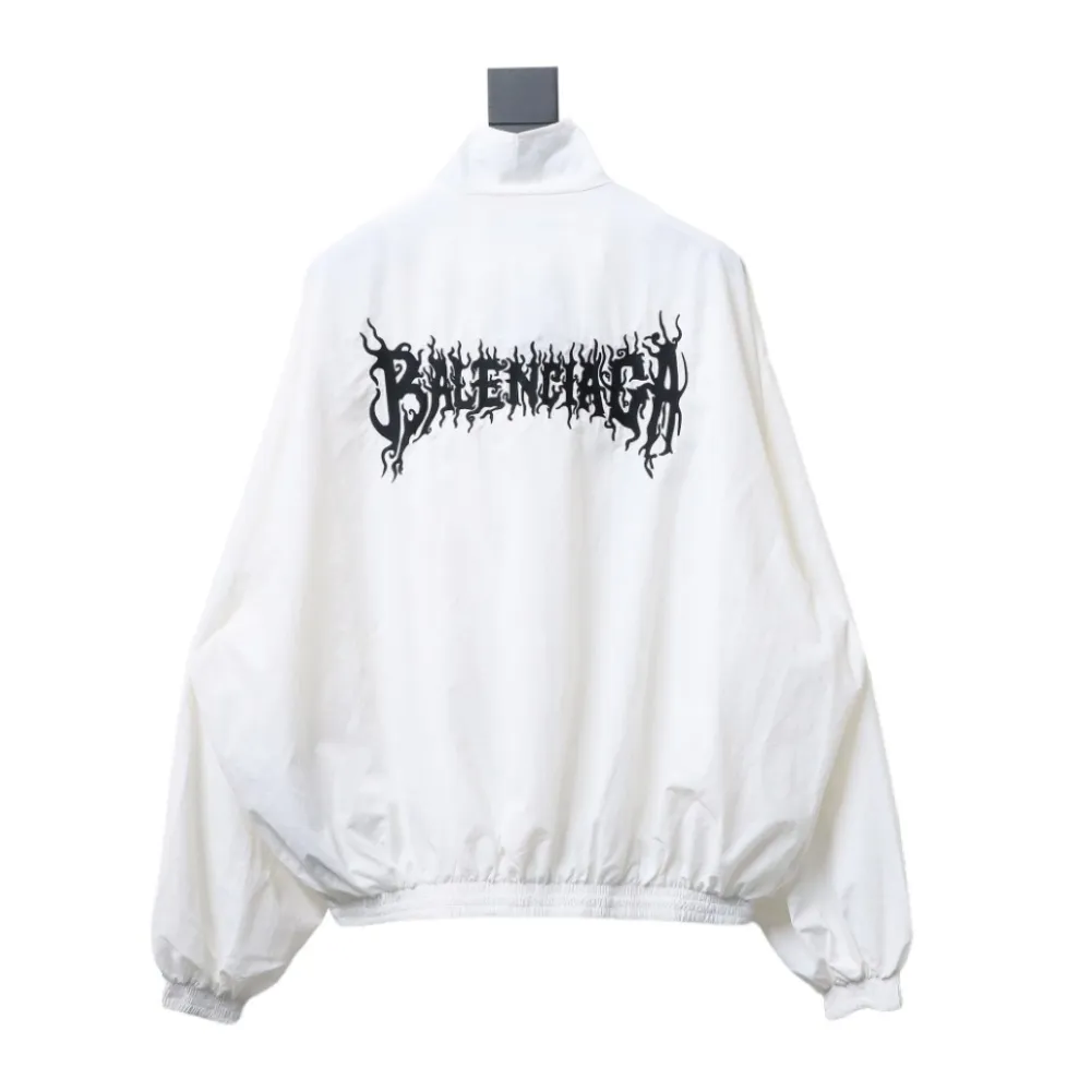 Balenciaga BLCG flame totem heavy embroidery Windbreaker Jacket 1