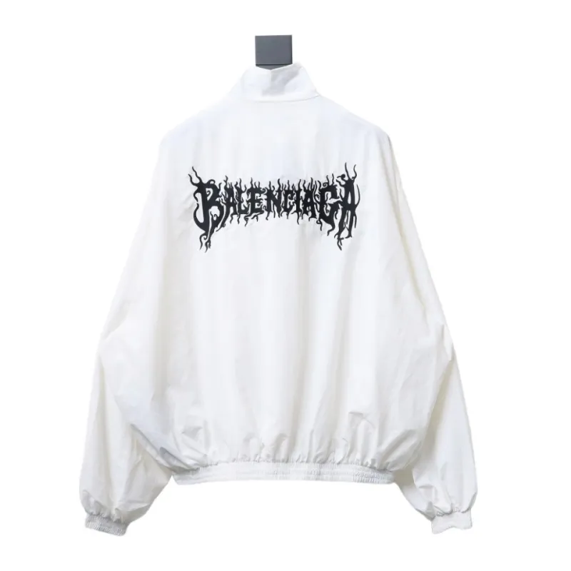 Balenciaga BLCG flame totem heavy embroidery Windbreaker Jacket 1