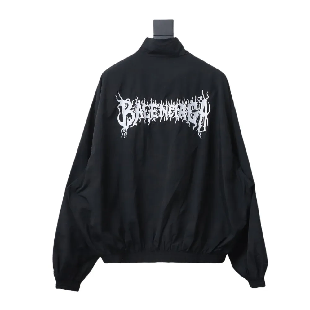 Balenciaga BLCG flame totem heavy embroidery Windbreaker Jacket 2