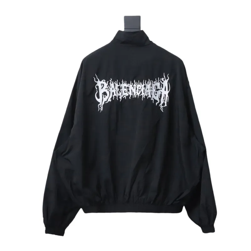 Balenciaga BLCG flame totem heavy embroidery Windbreaker Jacket 2