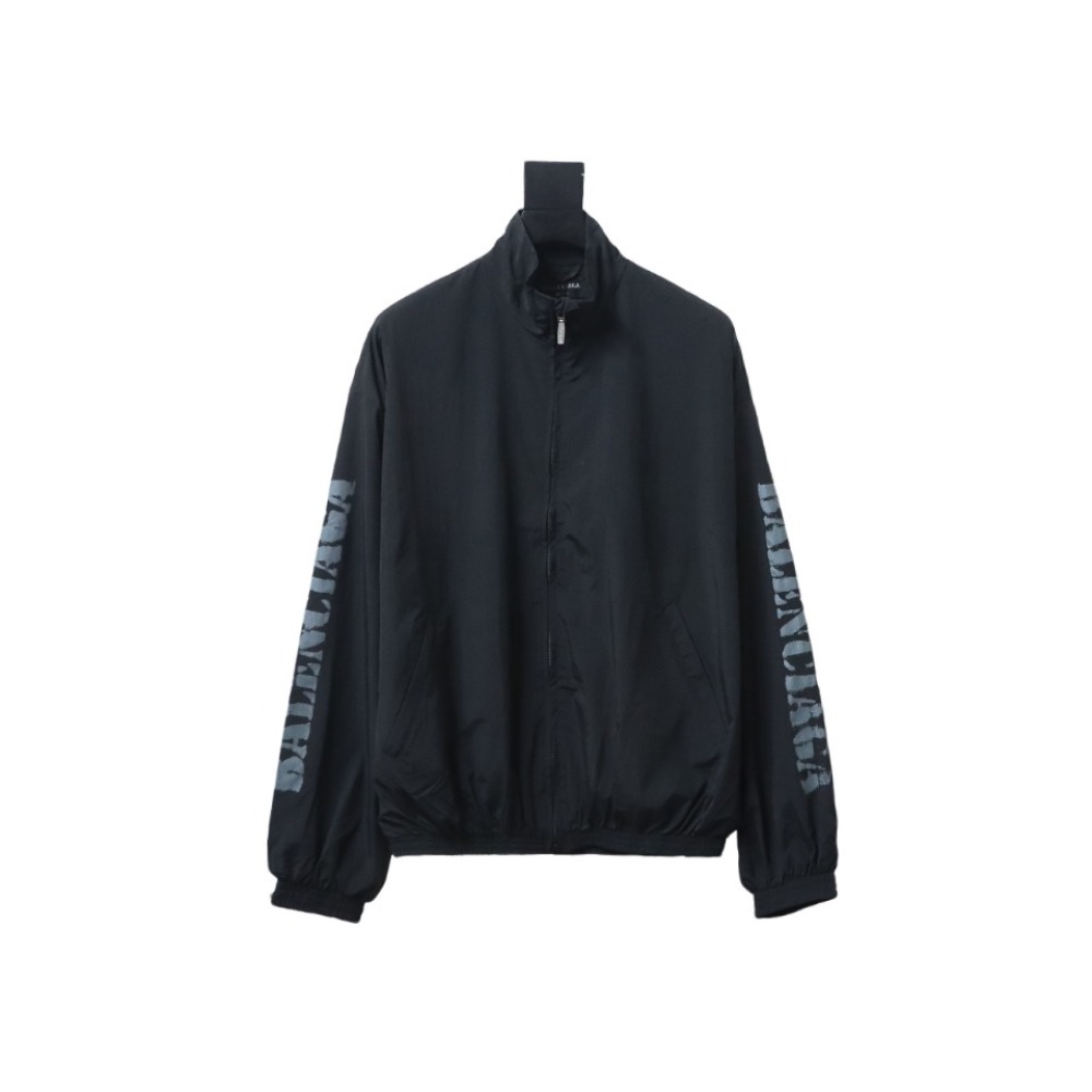  Balenciaga BLCG fuzzy letter print sports suit jacket