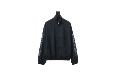  Balenciaga BLCG fuzzy letter print sports suit jacket 01
