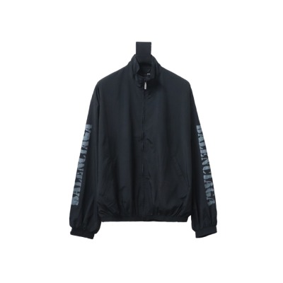  Balenciaga BLCG fuzzy letter print sports suit jacket 01
