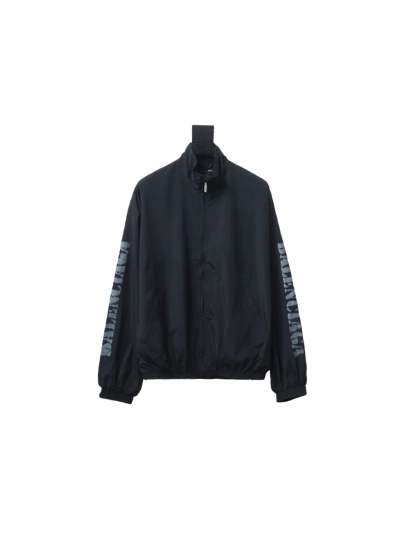  Balenciaga BLCG fuzzy letter print sports suit jacket 01