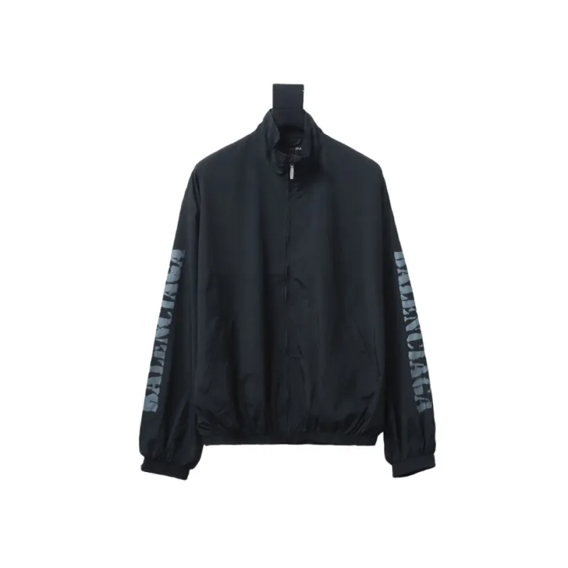 Balenciaga BLCG fuzzy letter print sports suit jacket