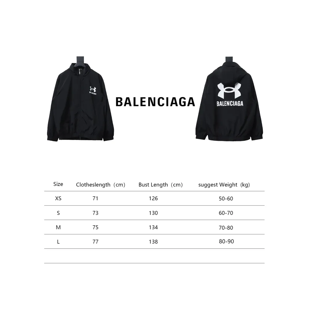 Balenciaga BLCG Under Armour co-branded sports suit jacket windbreaker jacket