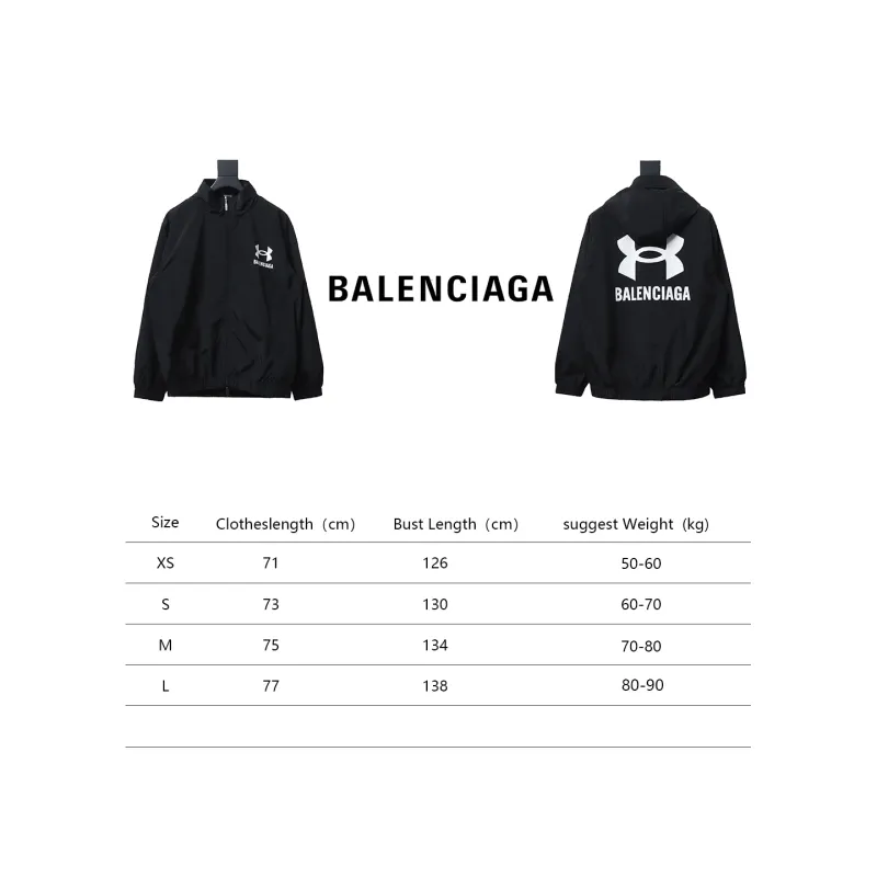 Balenciaga BLCG Under Armour co-branded sports suit jacket windbreaker jacket