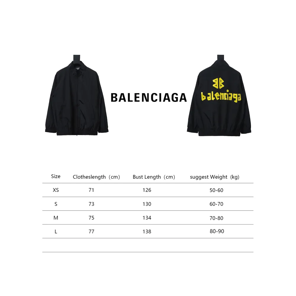 Balenciaga double B tape windbreaker jacket sun protection jacket