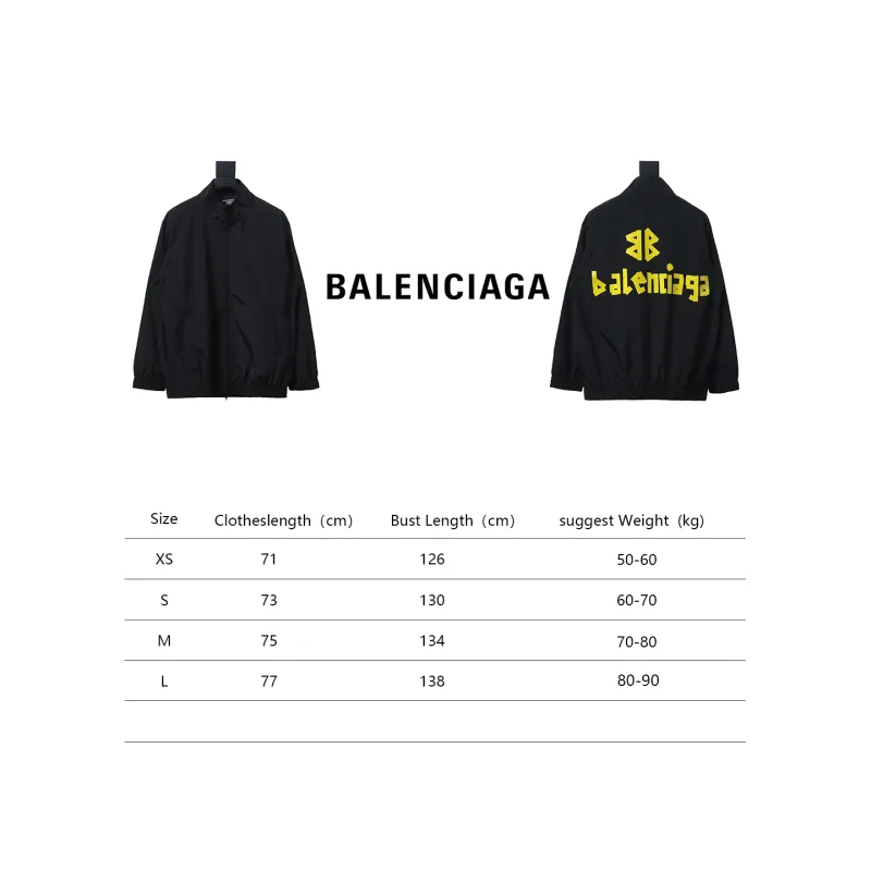 Balenciaga double B tape windbreaker jacket sun protection jacket