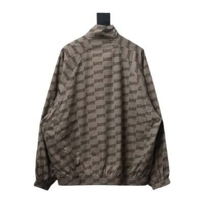  Balenciaga full LOGO stand-up collar windbreaker Jacket 02