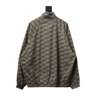 Balenciaga full LOGO stand-up collar windbreaker Jacket 02