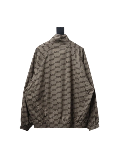  Balenciaga full LOGO stand-up collar windbreaker Jacket 02