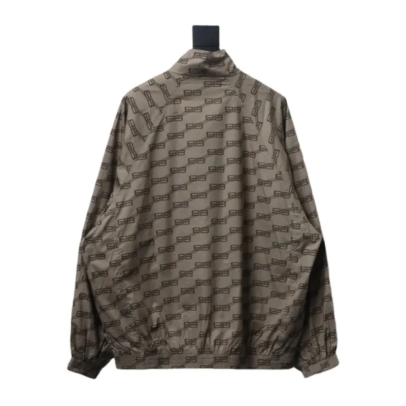 Balenciaga full LOGO stand-up collar windbreaker Jacket