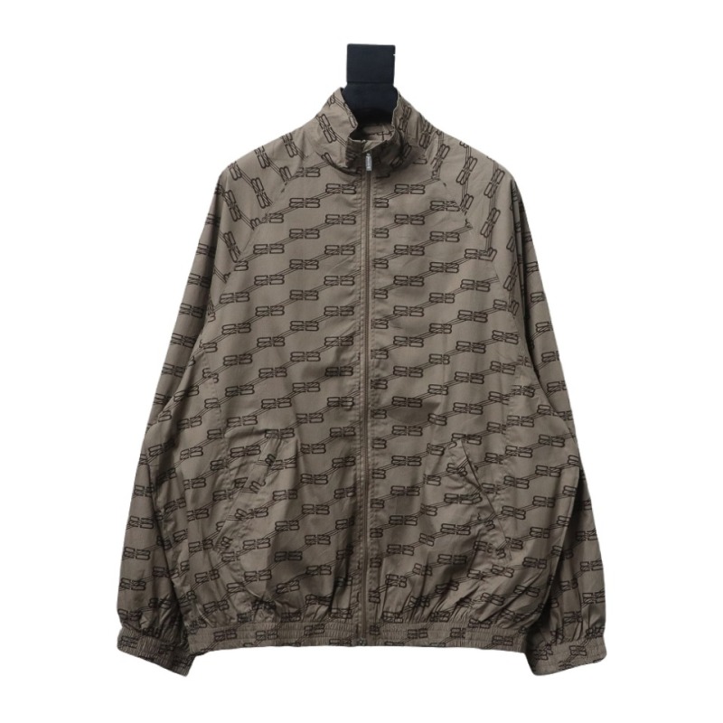 Balenciaga full LOGO stand-up collar windbreaker Jacket