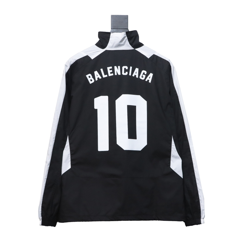  Balenciaga Manchester United black and white splicing No. 10 jacket jacket
