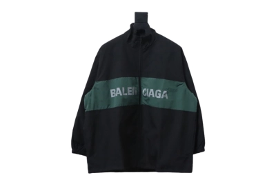  Balenciaga patchwork contrast Windbreaker Jacket 1 01