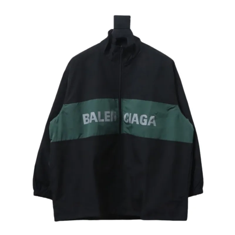 Balenciaga patchwork contrast Windbreaker Jacket 1