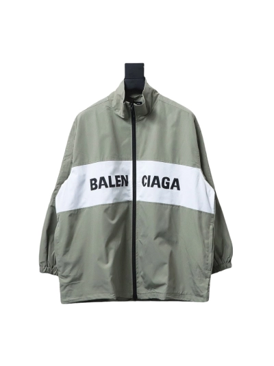  Balenciaga patchwork contrast Windbreaker Jacket 2 01