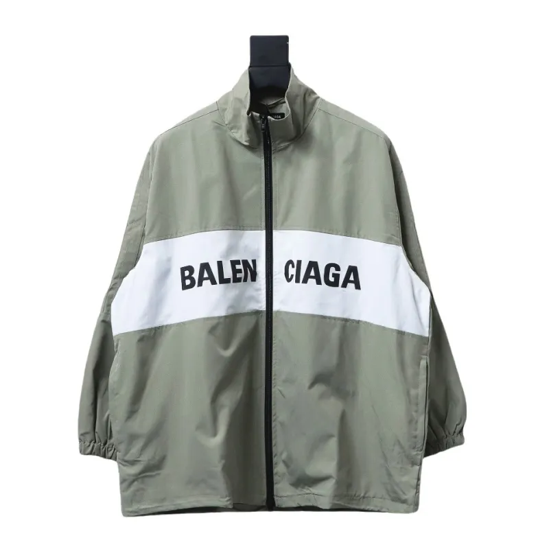 Balenciaga patchwork contrast Windbreaker Jacket 2