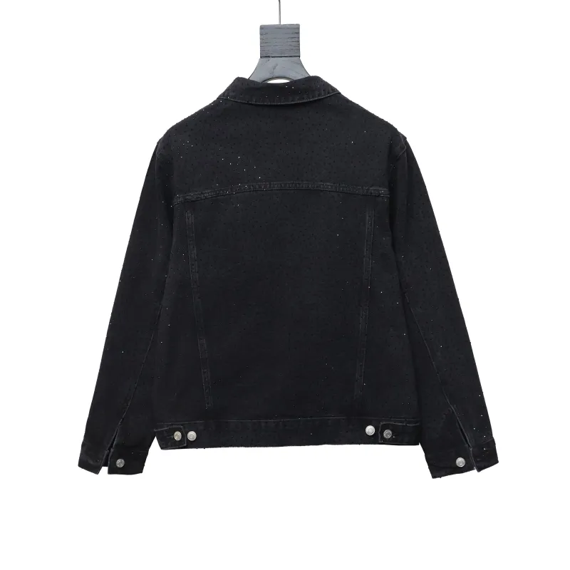 Balenciaga vintage distressed starry sky full diamond hot diamond washed denim Jacket 1