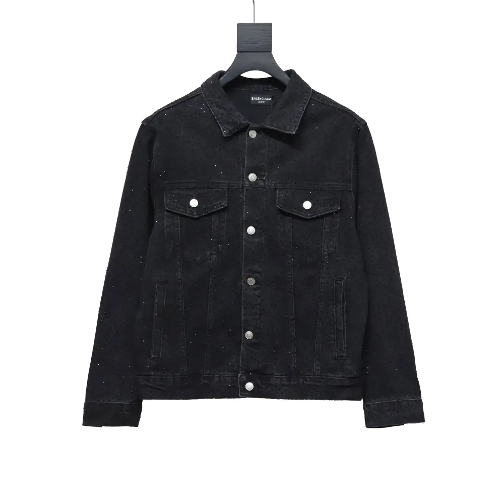 Balenciaga vintage distressed starry sky full diamond hot diamond washed denim Jacket 1