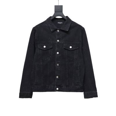  Balenciaga vintage distressed starry sky full diamond hot diamond washed denim Jacket 1 01