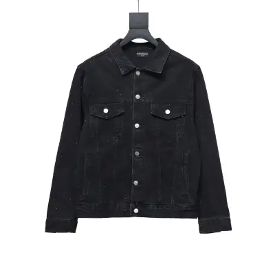 Balenciaga vintage distressed starry sky full diamond hot diamond washed denim Jacket 1 01