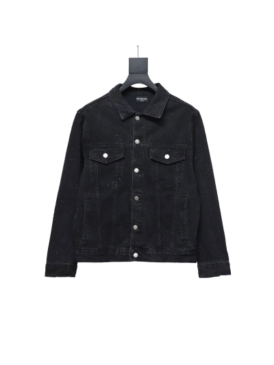  Balenciaga vintage distressed starry sky full diamond hot diamond washed denim Jacket 1 01