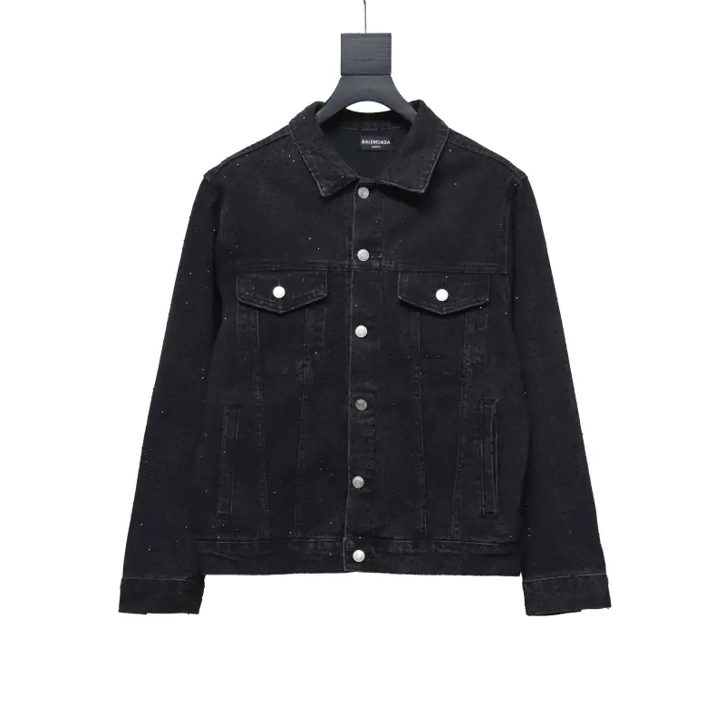 Balenciaga vintage distressed starry sky full diamond hot diamond washed denim Jacket 1