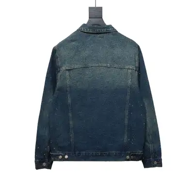 Balenciaga vintage distressed starry sky full diamond hot diamond washed denim Jacket 2 02