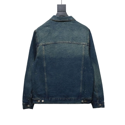 Balenciaga vintage distressed starry sky full diamond hot diamond washed denim Jacket 2 02