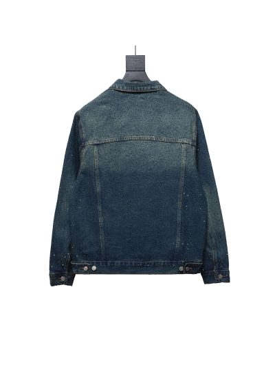  Balenciaga vintage distressed starry sky full diamond hot diamond washed denim Jacket 2 02