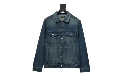  Balenciaga vintage distressed starry sky full diamond hot diamond washed denim Jacket 2 01