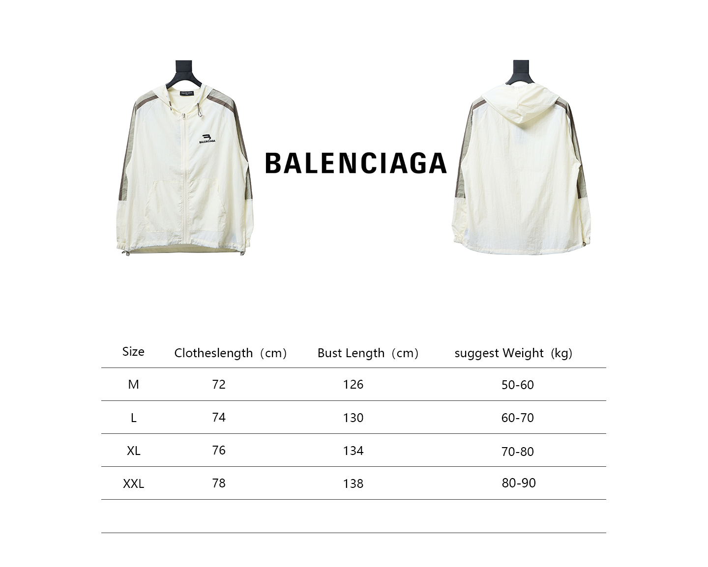 Balenciaga zipper embroidery small label sunscreen long sleeve jacket 1