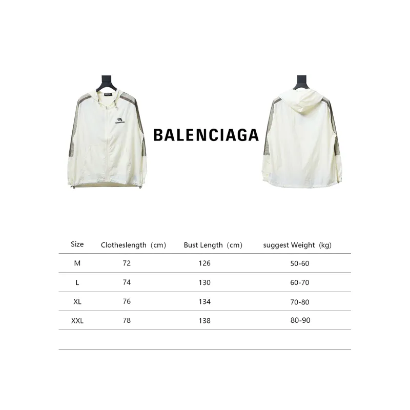 Balenciaga zipper embroidery small label sunscreen long sleeve jacket 1