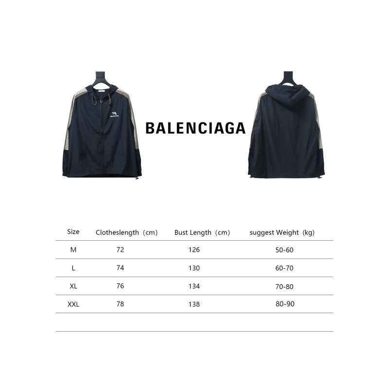  Balenciaga zipper embroidery small label sunscreen long sleeve jacket 2