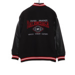  Balenciage classic double B embroidered baseball jacket