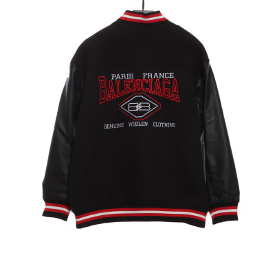  Balenciage classic double B embroidered baseball jacket 02