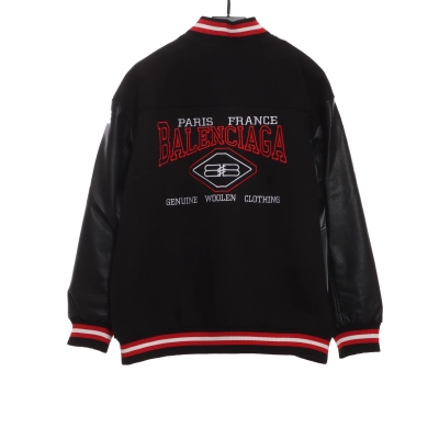 Balenciaga classic double B embroidered baseball jacket 02