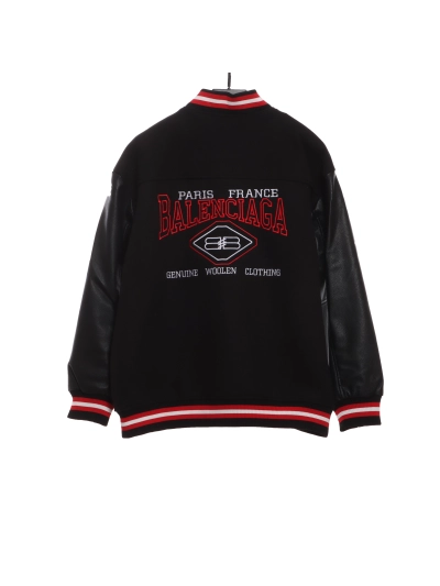 Balenciaga classic double B embroidered baseball jacket 02